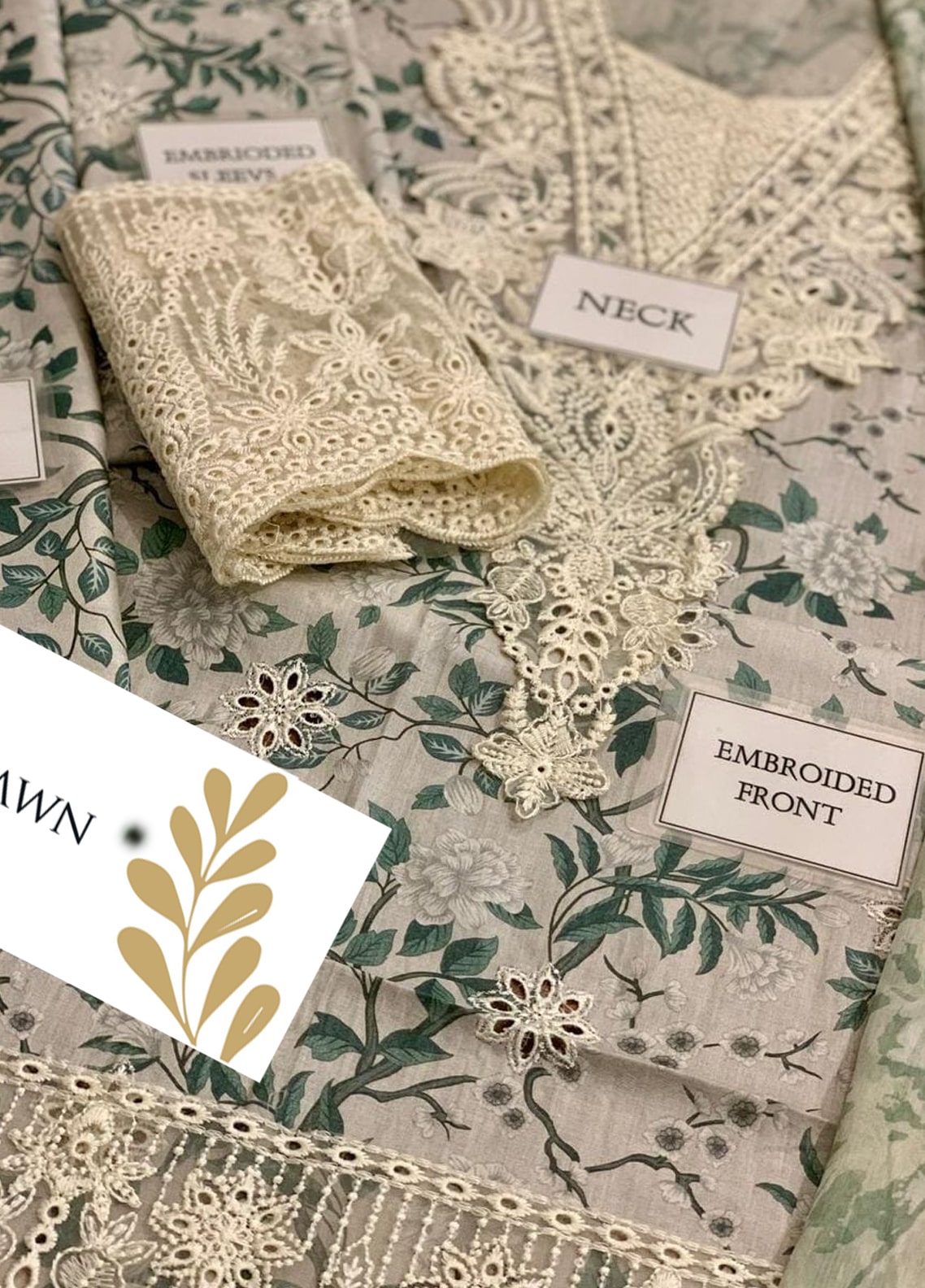 Embroidered Lawn 3 Piece Unstitched Suit AL-KYLON-25 - Summer Collection