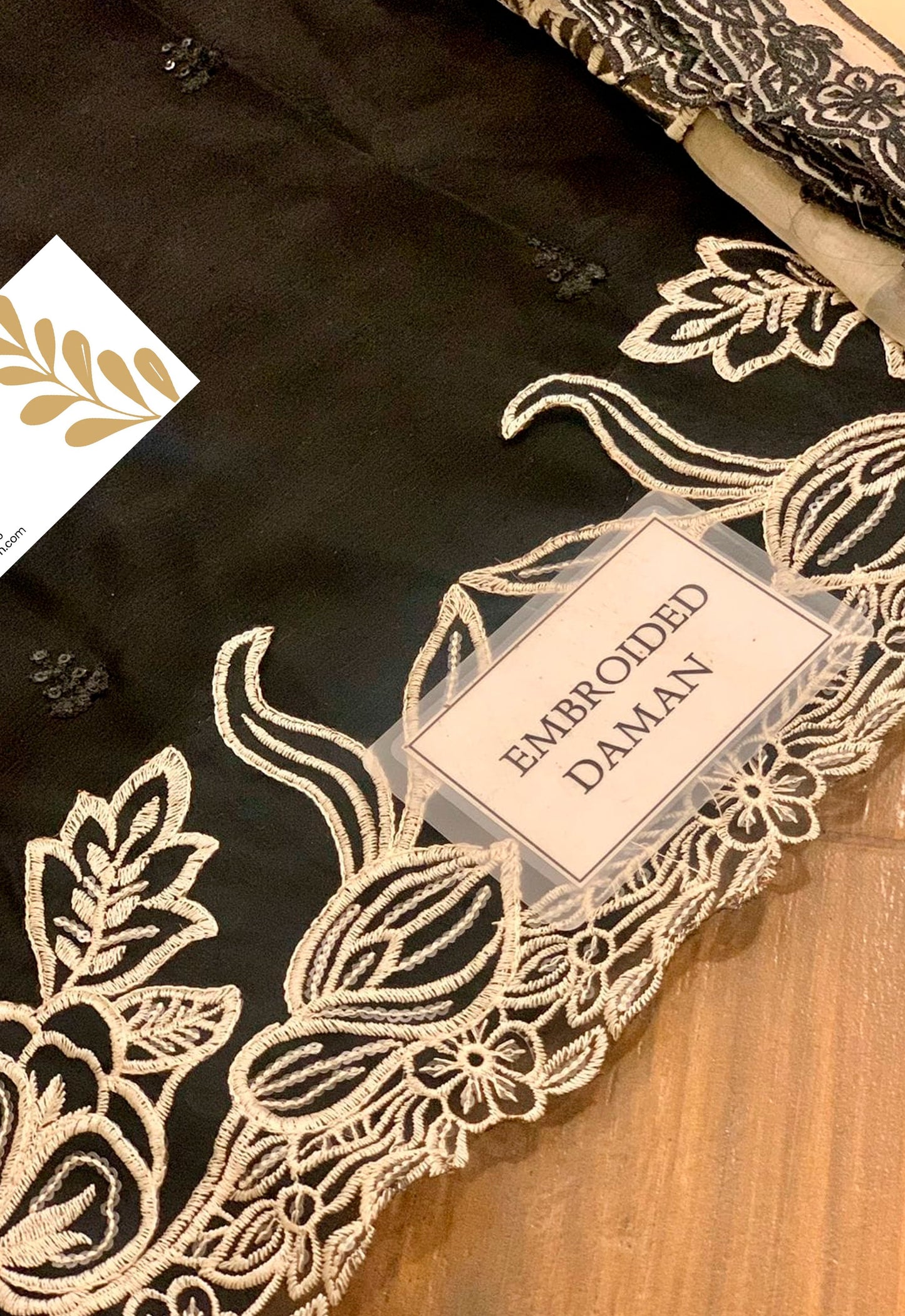 Embroidered Chiffon 3 Piece Unstitched Suit MBL-DW-EA25-67-BLACK - Party Wear
