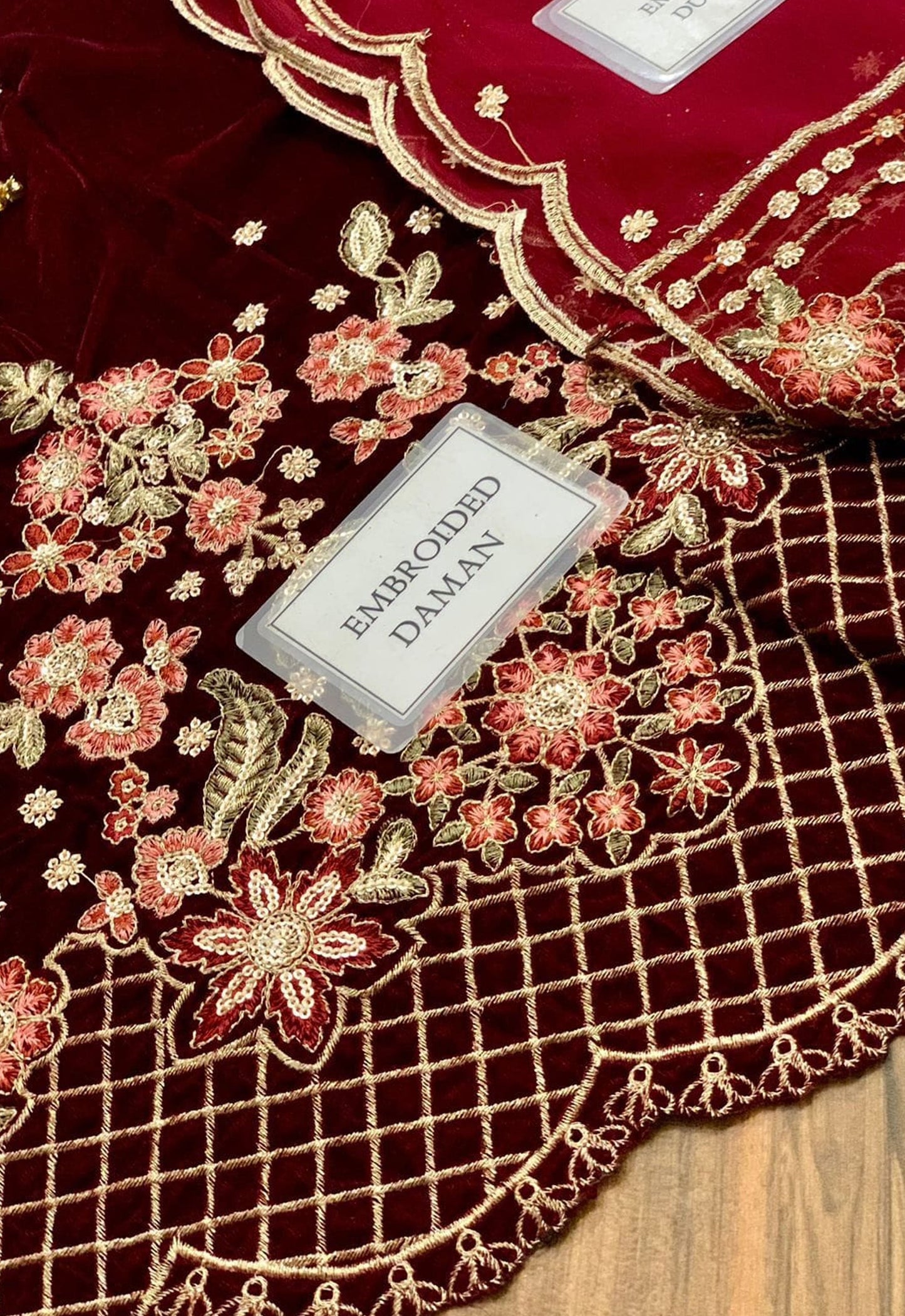 Embroidered Unstitched 3 Piece Velvet Suit EAV-KANWAL-25 - Party Wear