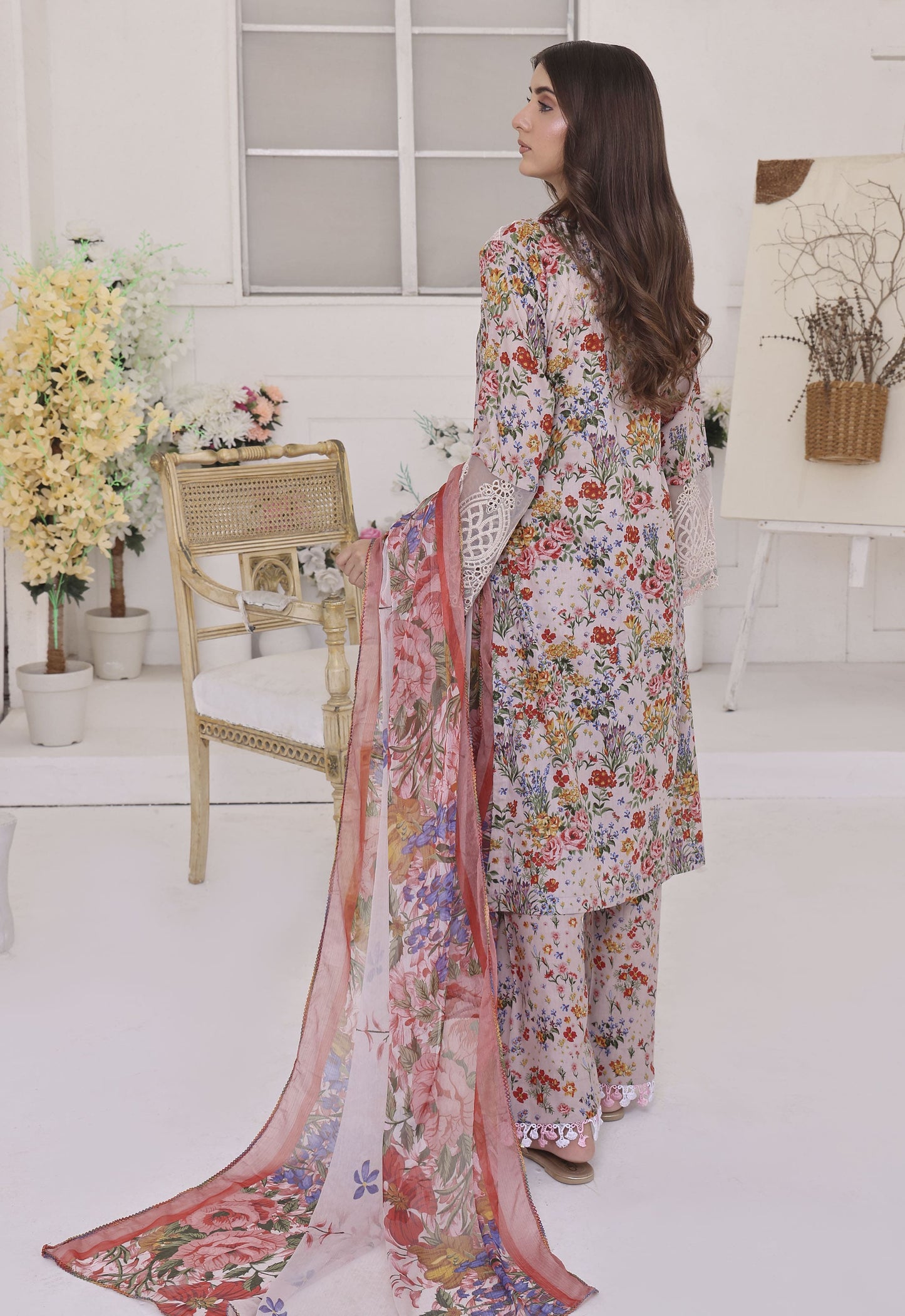 Nayab By Polawn Embroidered Stitched 3 Piece Lawn Suit PD-25-413-A-Ready to Wear