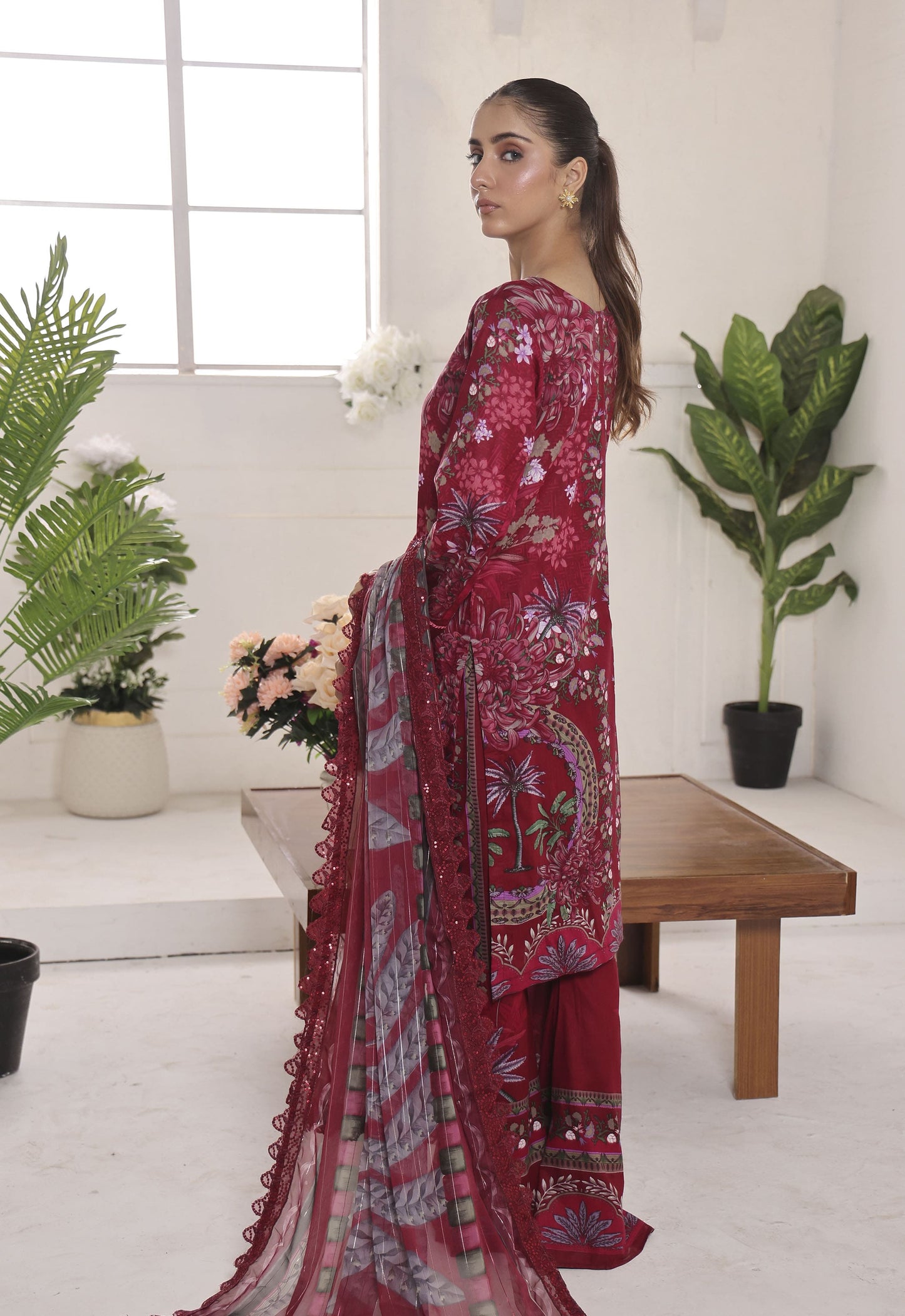 Nayab By Polawn Embroidered Stitched 3 Piece Lawn Suit PD-25-415-B-Ready to Wear