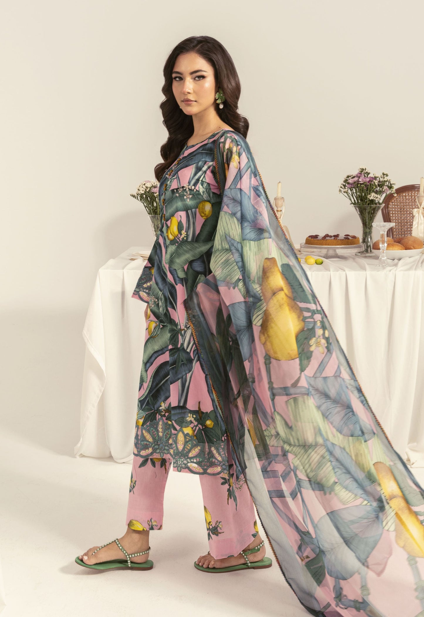 Nayab By Polawn Embroidered Stitched 3 Piece Lawn Suit PD-25-416-B-Ready to Wear