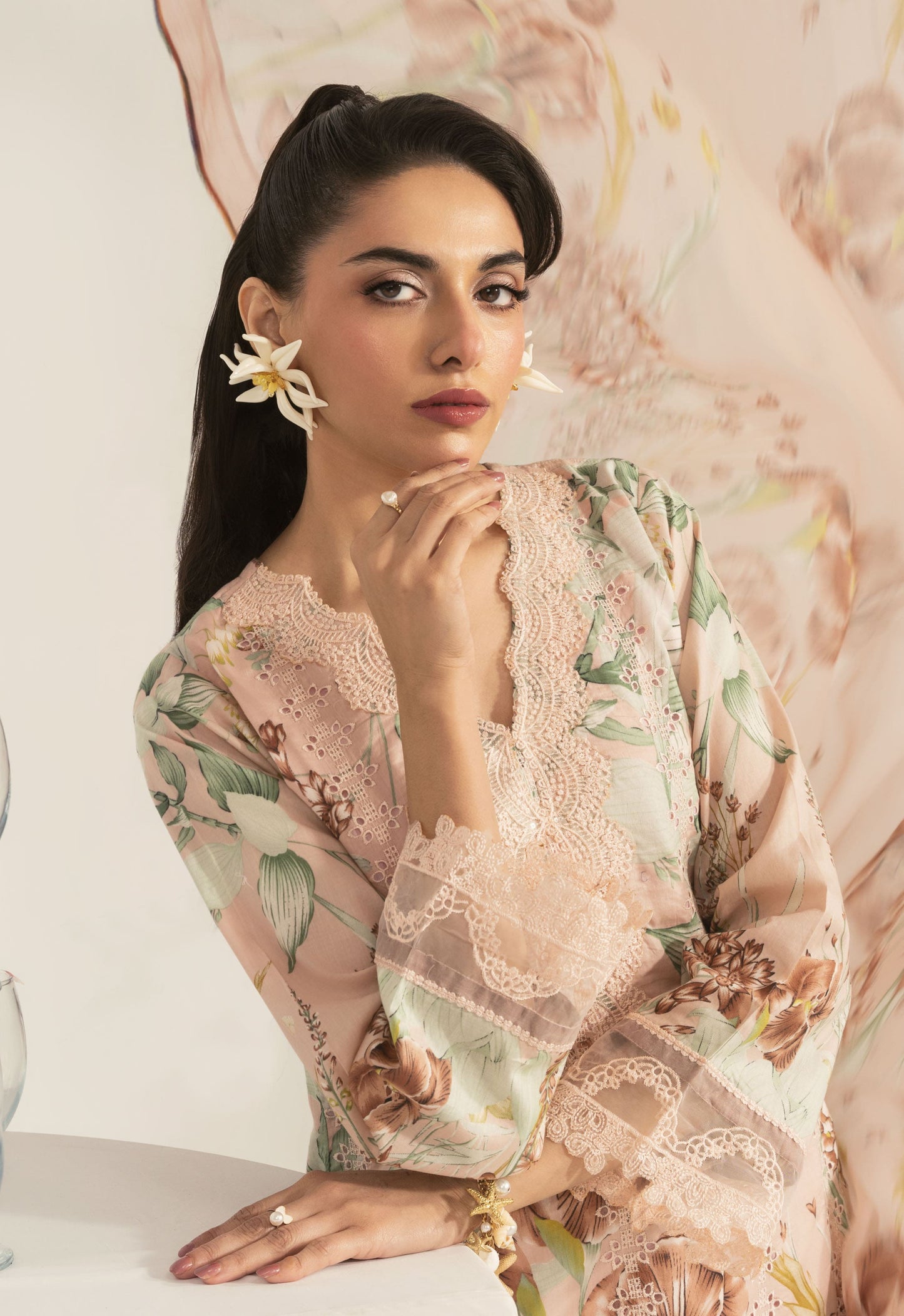 Nayab By Polawn Embroidered Stitched 3 Piece Lawn Suit PD-25-417-A-Ready to Wear