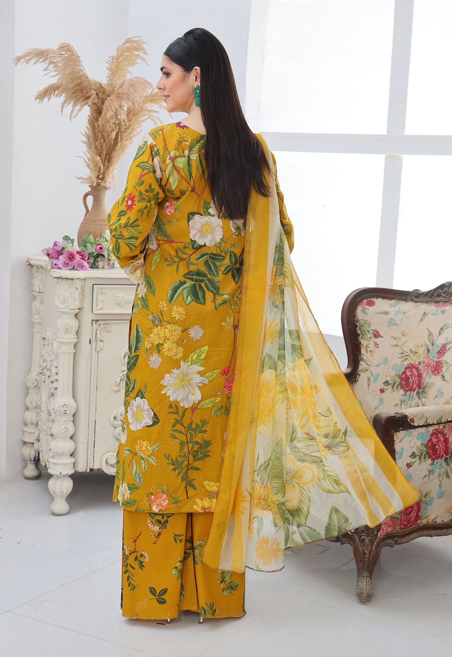 Naina By Polawn Embroidered Stitched 3 Piece Lawn Suit PD-25-436-B-Ready to Wear