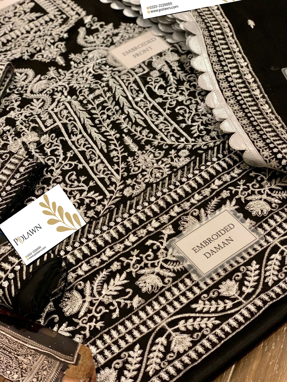Embroidered Chiffon 3 Piece Unstitched Suit AJJMC-D21-23 -Party Wear