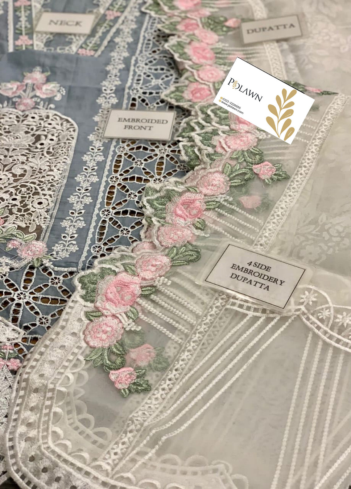 Embroidered Lawn 3 Piece Unstitched Suit MBL-EL-23-10 Summer Collection