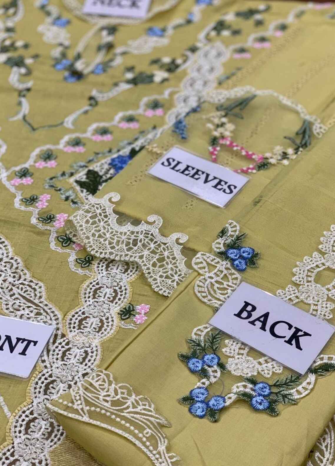 Embroidered Lawn 3 Piece Unstitched Suit CSSL-D02-A-SUNFLOWER YELLOW-24 - Summer Collection