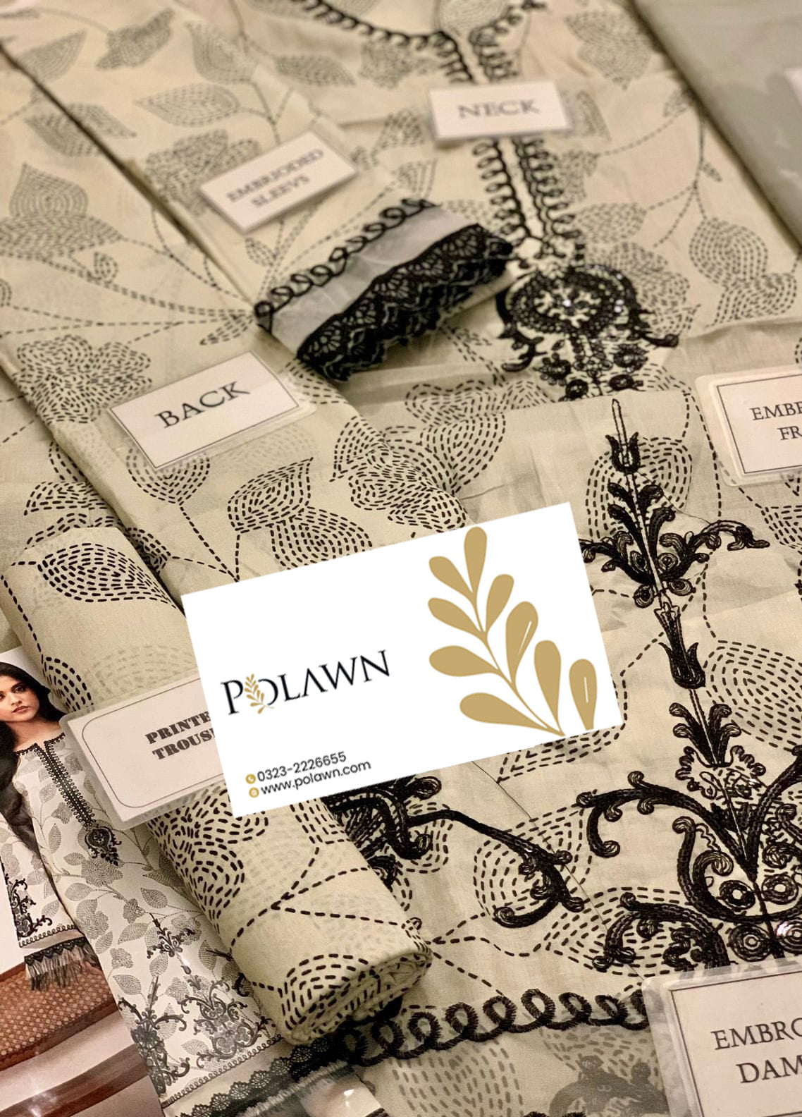 Embroidered Lawn 3 Piece Unstitched Suit BIL-73-B - Summer Collection