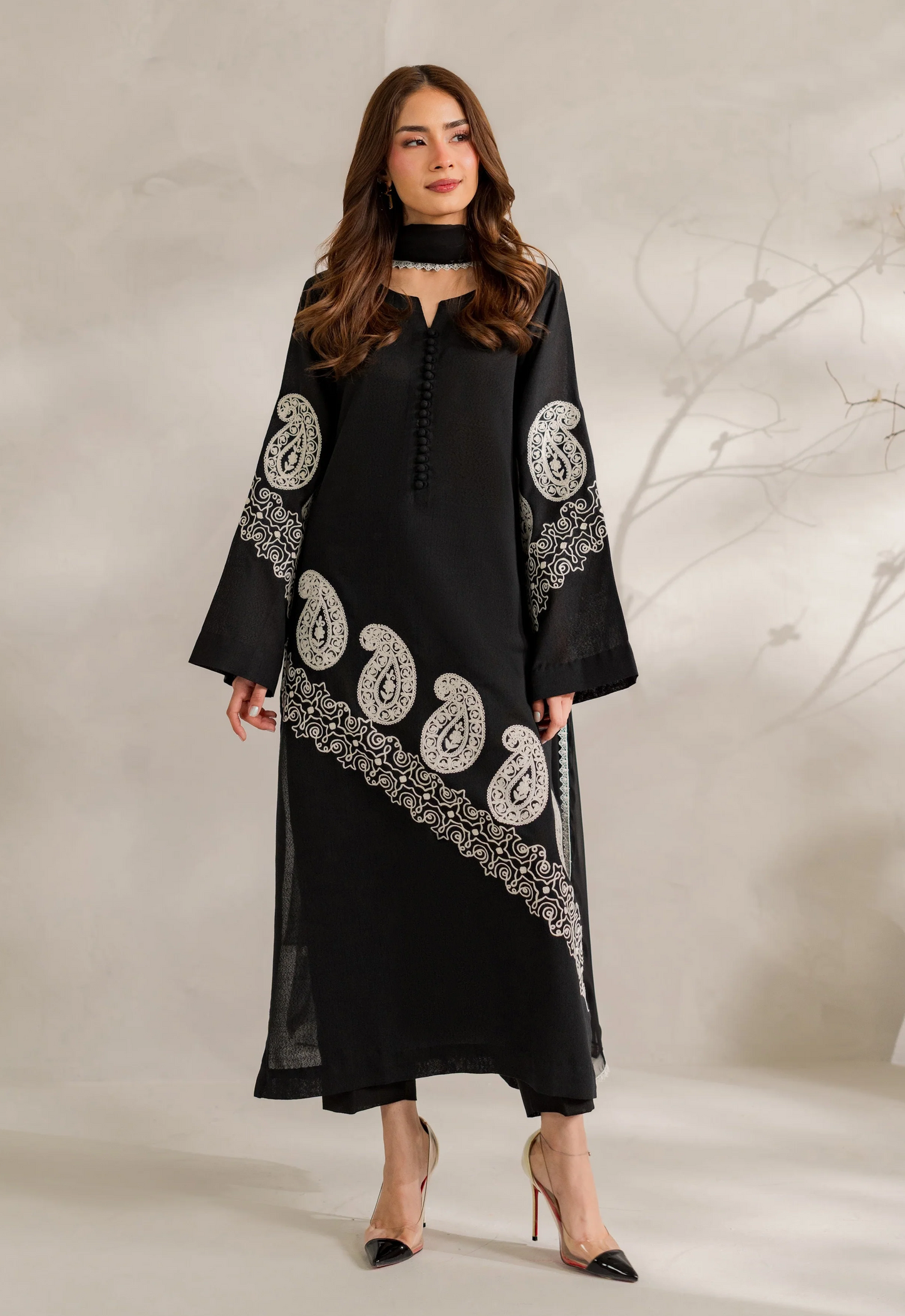 Embroidered Lawn 3 Piece Unstitched Suit ML-Ayna-26 - Summer Collection