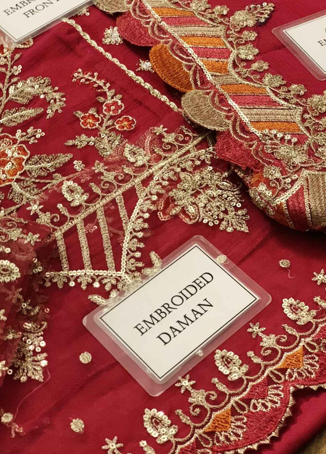 Embroidered Chiffon 3 Piece Unstitched Suit MBC-MPC-24-107 - Party Wear