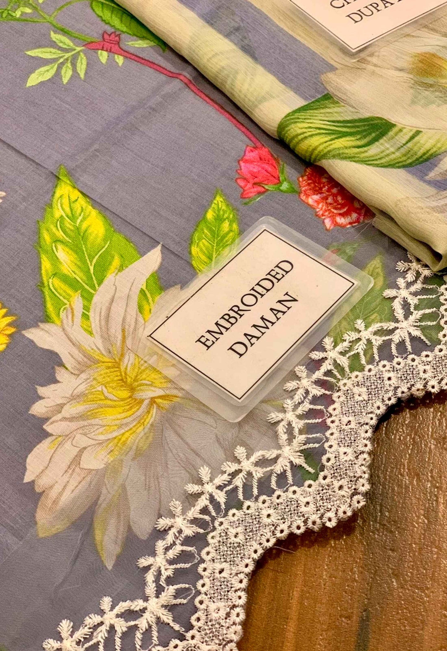 Embroidered Lawn 3 Piece Unstitched Suit MBL-MPT-2604-A-25 - Summer Collection