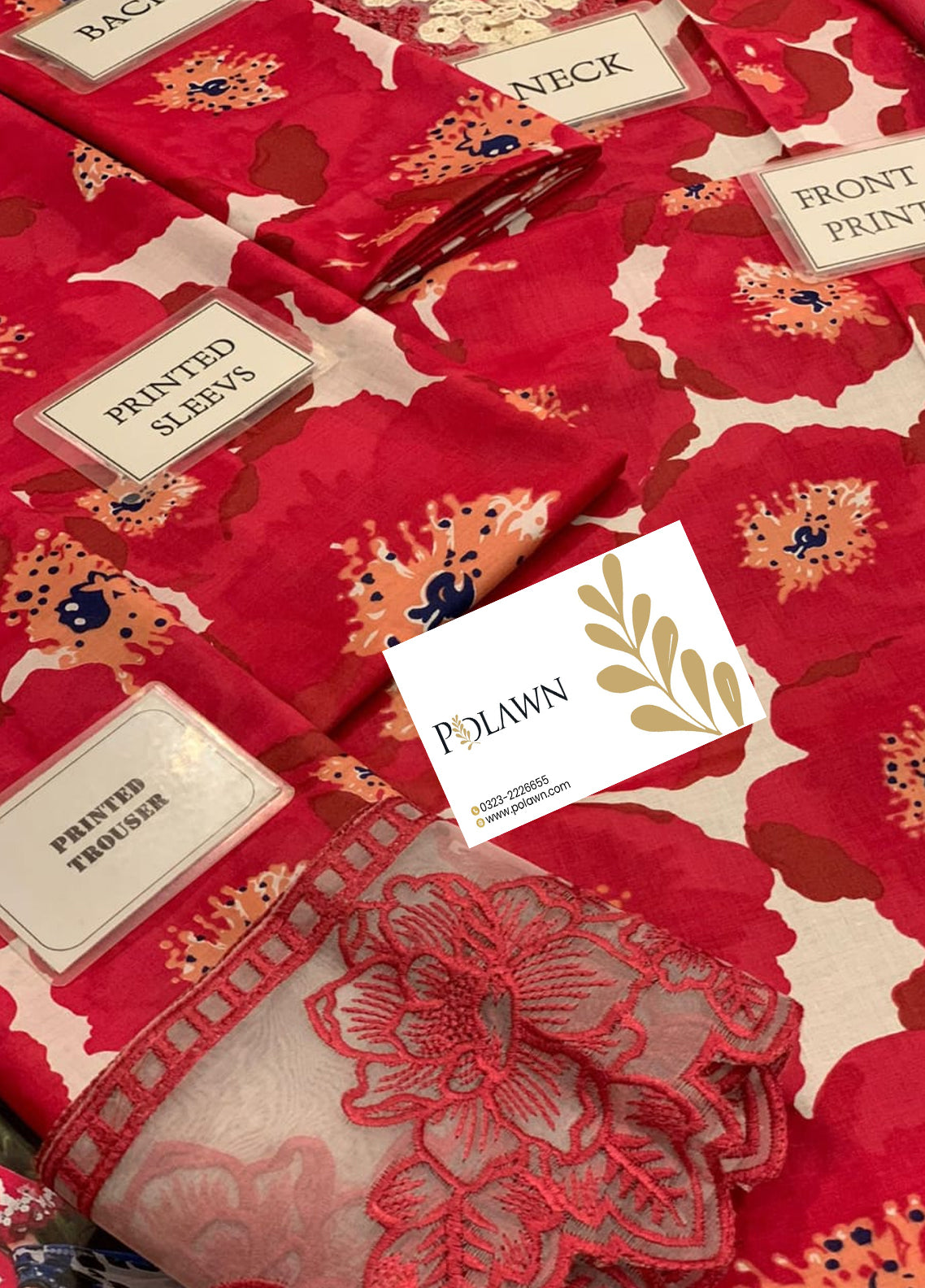 Embroidered Lawn 3 Piece Unstitched Suit MBL-MPT-2112-A-24 - Summer Collection