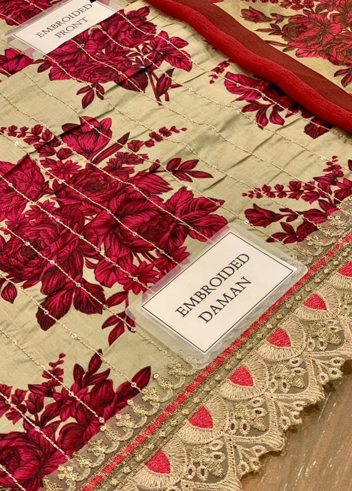Embroidered Lawn 3 Piece Unstitched Suit MBL-MPT-2110-A-24 - Summer Collection