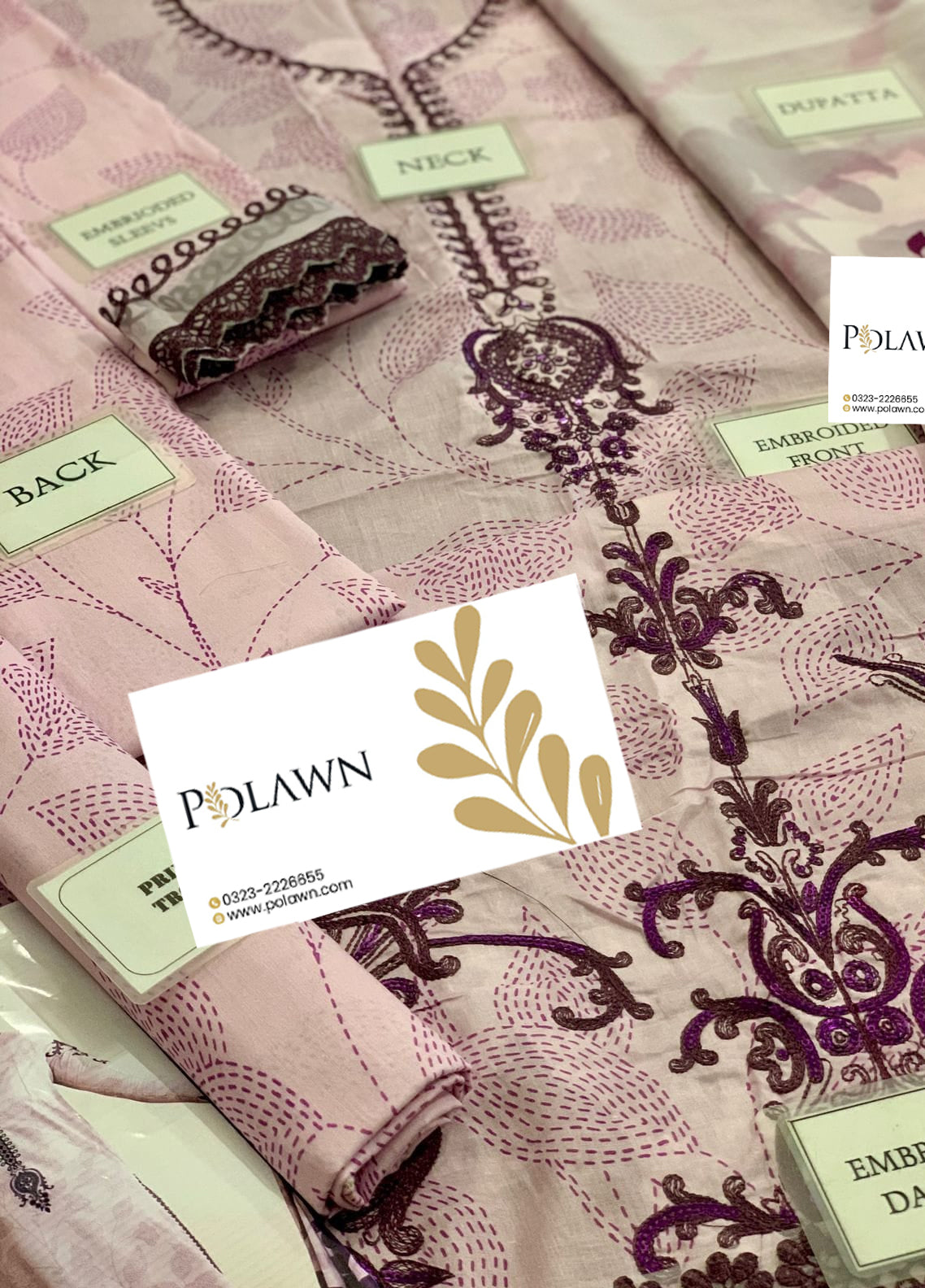 Embroidered Lawn 3 Piece Unstitched Suit BIL-73-A - Summer Collection