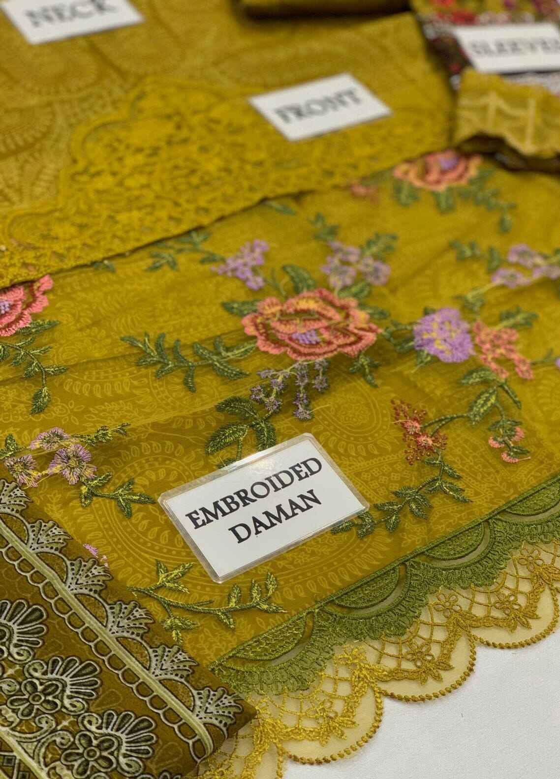 Embroidered Lawn 3 Piece Unstitched Suit MBL-MPT-2202-A-24 - Summer Collection