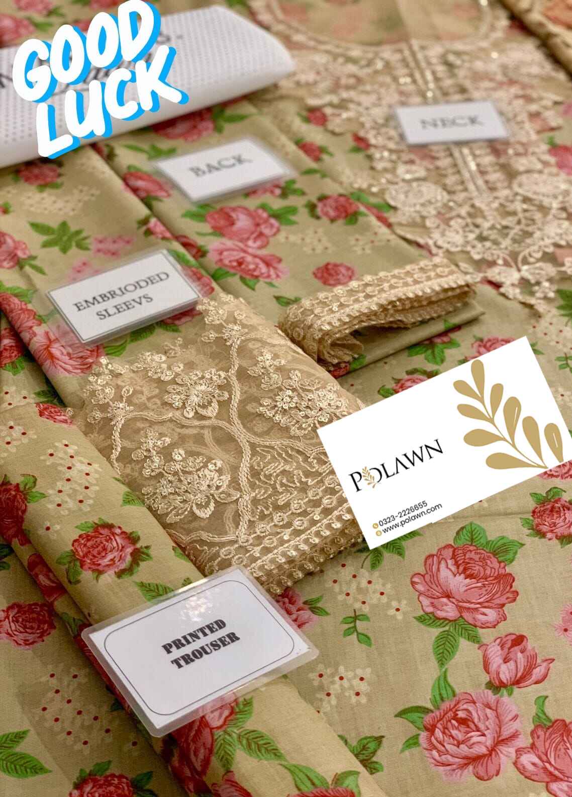 Embroidered Lawn 3 Piece Unstitched Suit BL-UF-691 - Summer Collection