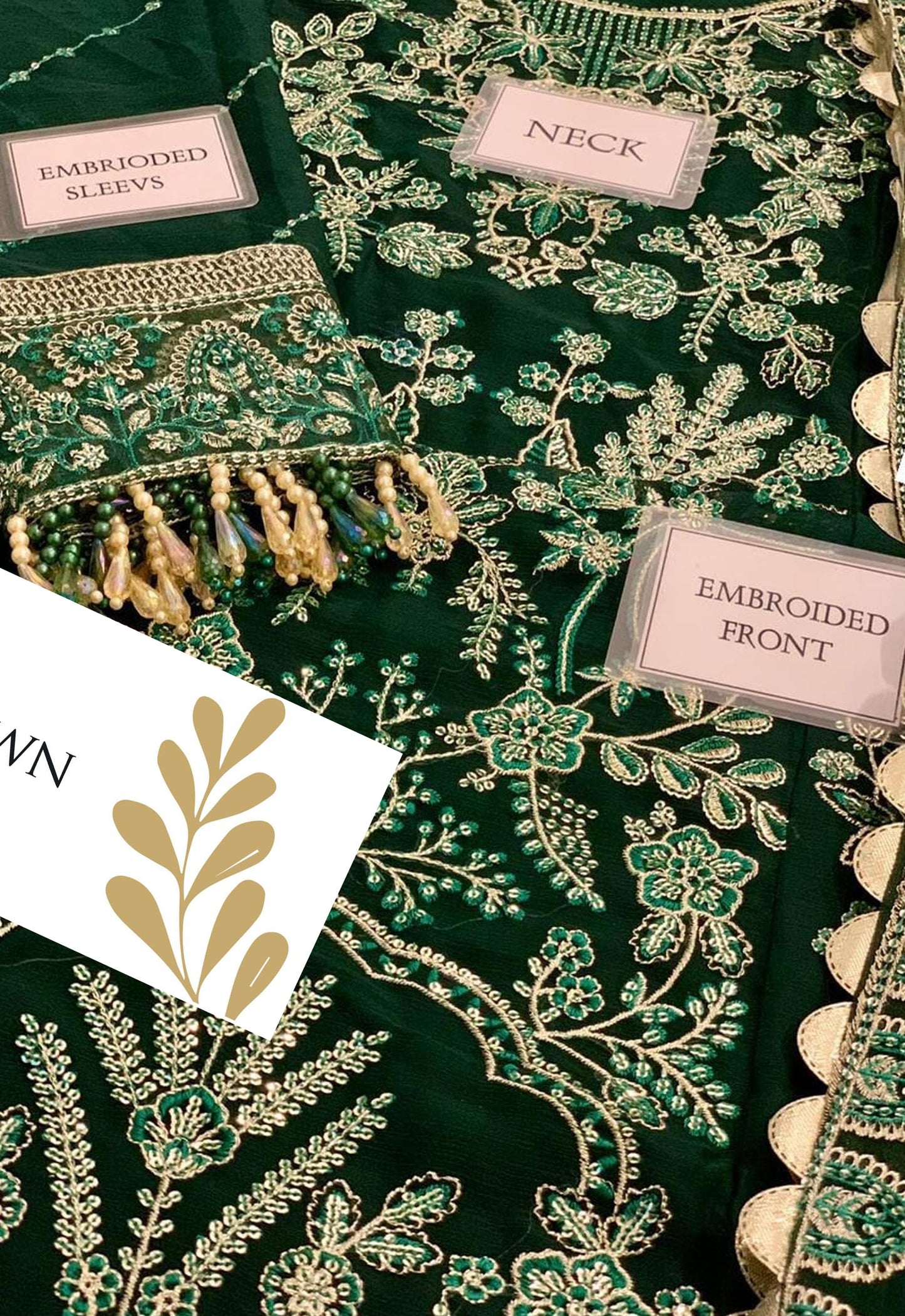 Embroidered Chiffon 3 Piece Unstitched Suit SC-CT 25004-25 - Party Wear