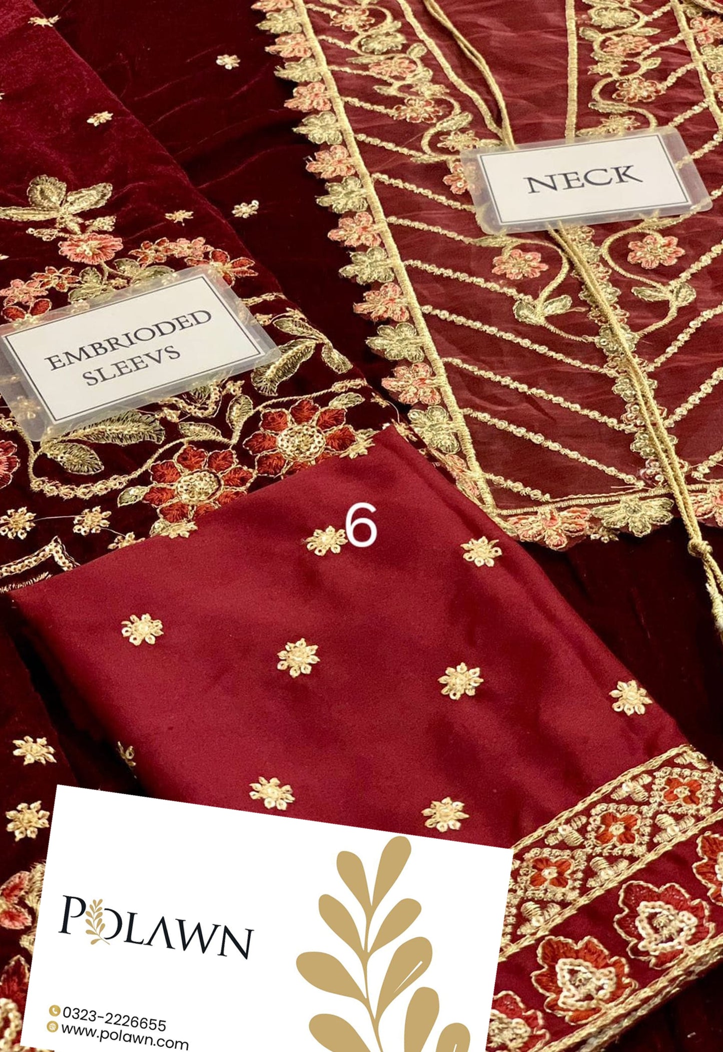 Embroidered Unstitched 3 Piece Velvet Suit EAV-KANWAL-25 - Party Wear