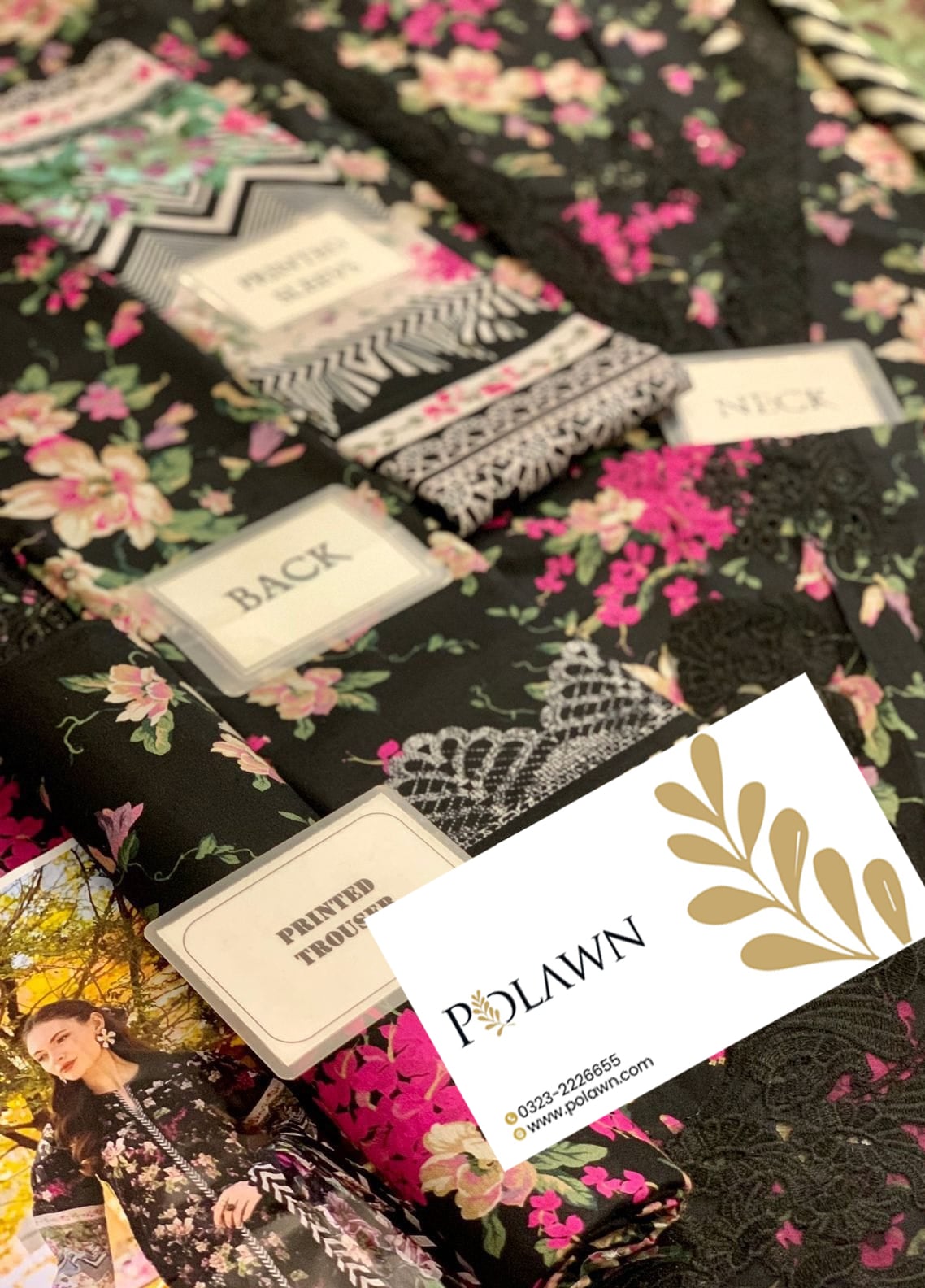 Embroidered Lawn 3 Piece Unstitched Suit EL-05A-BELLEZA-25 - Summer Collection
