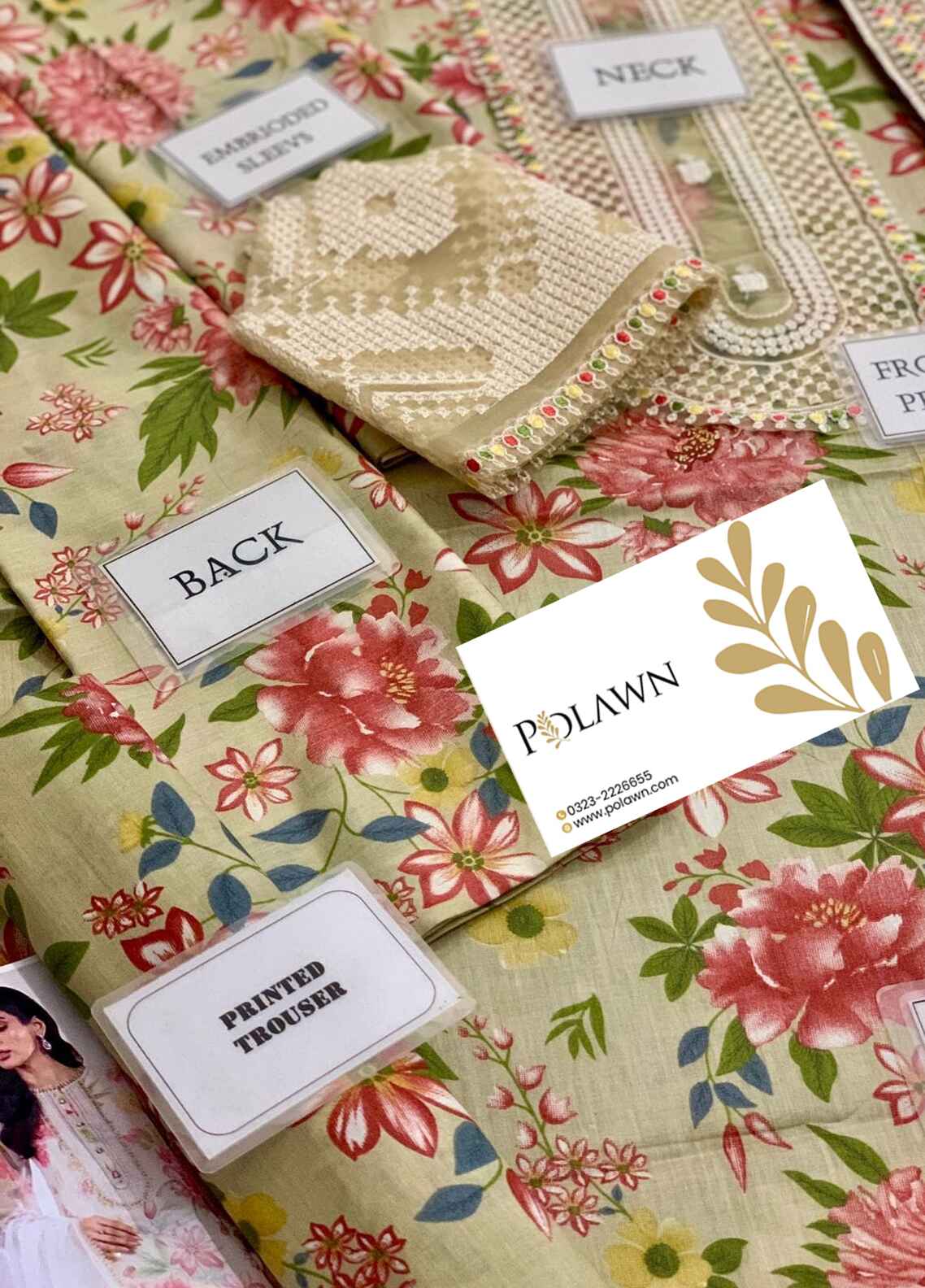 Embroidered Lawn 3 Piece Unstitched Suit BL-UF-510 - Summer Collection