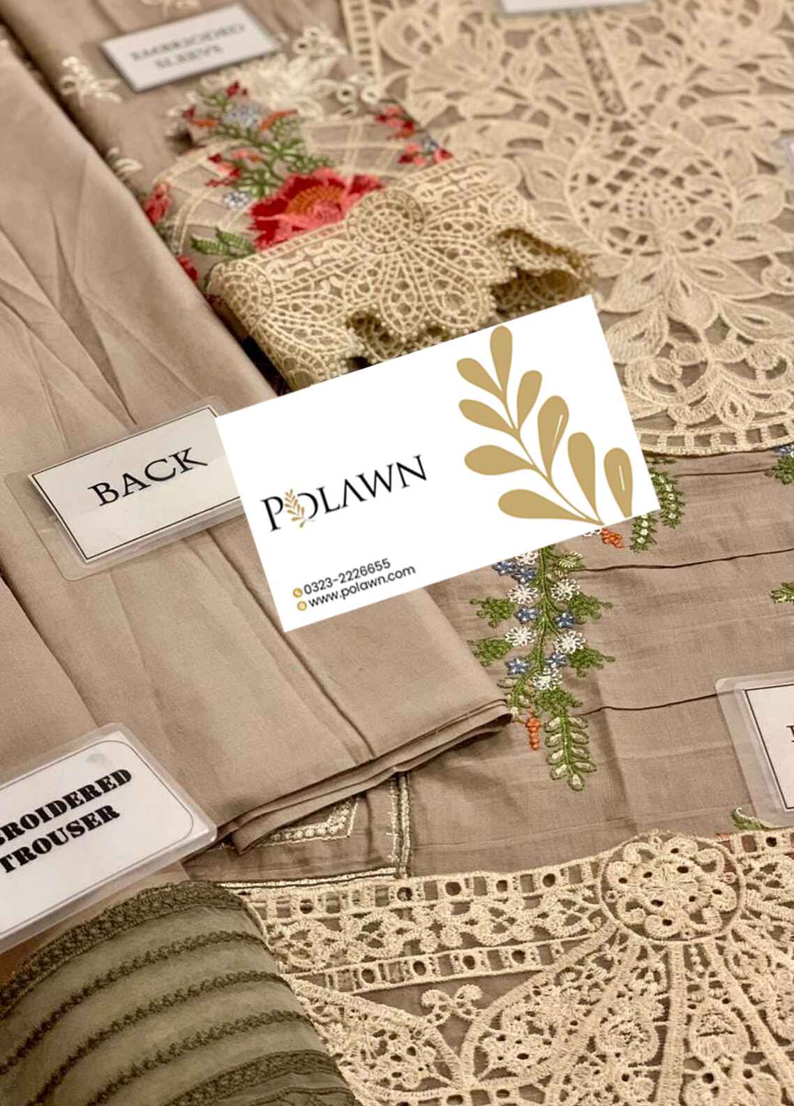 Embroidered Lawn 3 Piece Unstitched Suit MBL-EID-24-01 - Summer Collection