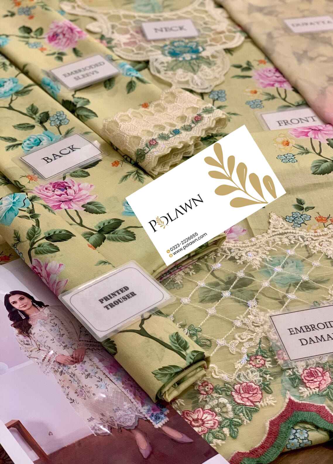 Embroidered Lawn 3 Piece Unstitched Suit BIL-71-B - Summer Collection