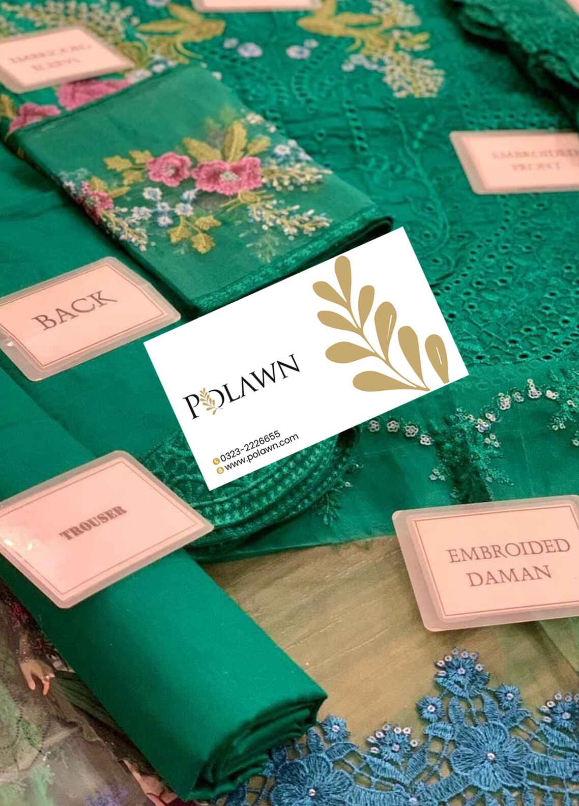 Embroidered Lawn 3 Piece Unstitched Suit MBL-EID-24-02 - Summer Collection