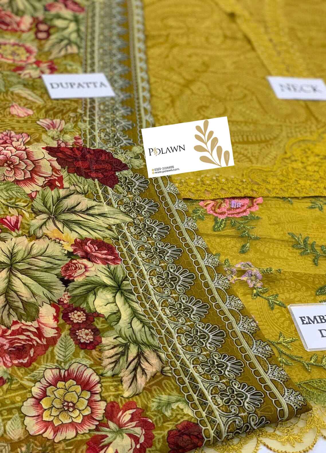 Embroidered Lawn 3 Piece Unstitched Suit MBL-MPT-2202-A-24 - Summer Collection