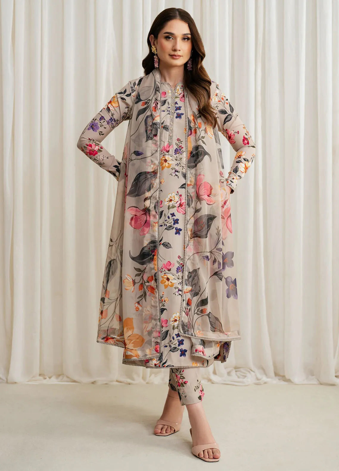 Printed Lawn 3 Piece Unstitched Suit ZL-ZGS-05 - Summer Collection