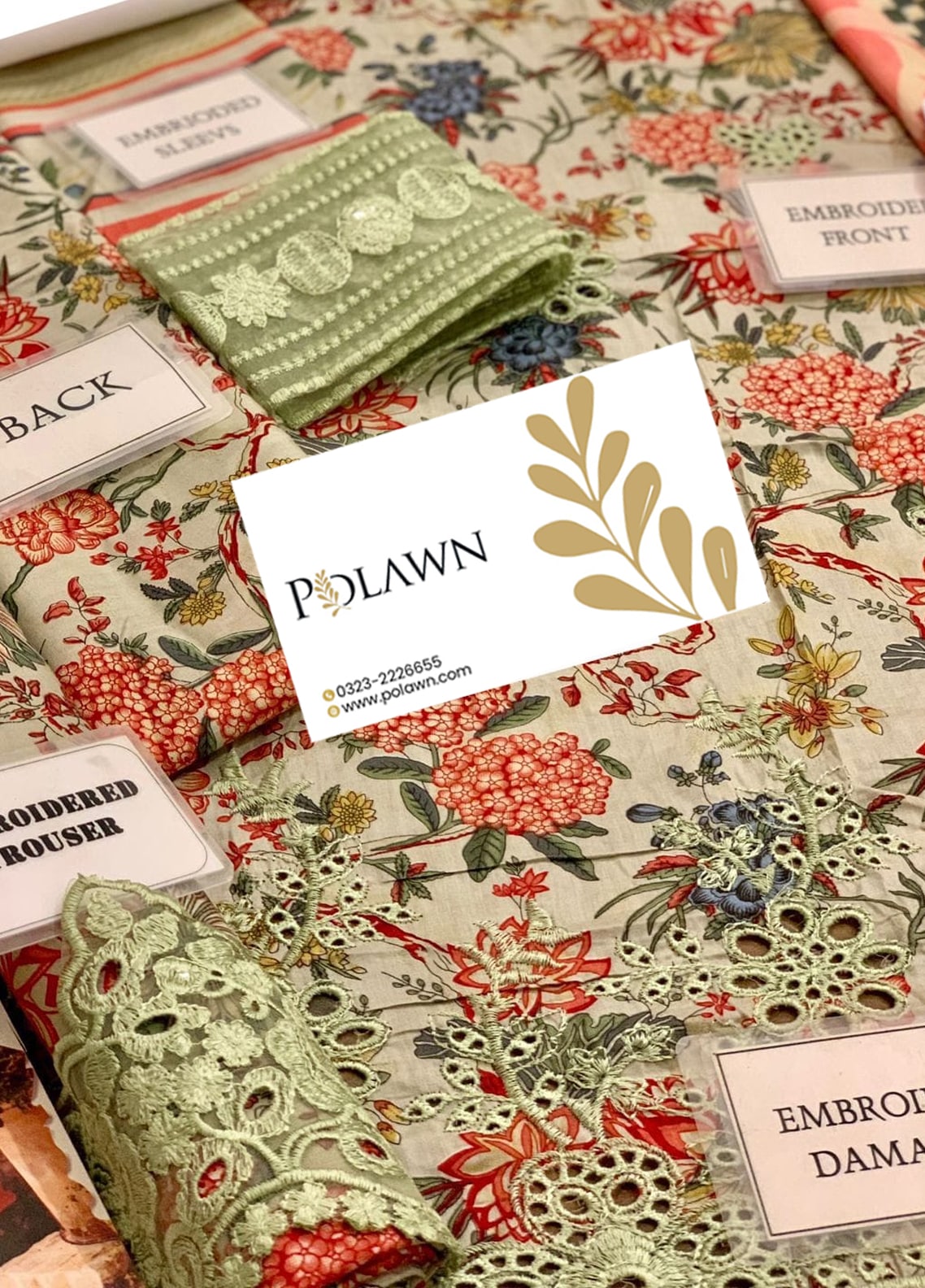 Embroidered Lawn 3 Piece Unstitched Suit EL-01B-GIARDINO-25 - Summer Collection