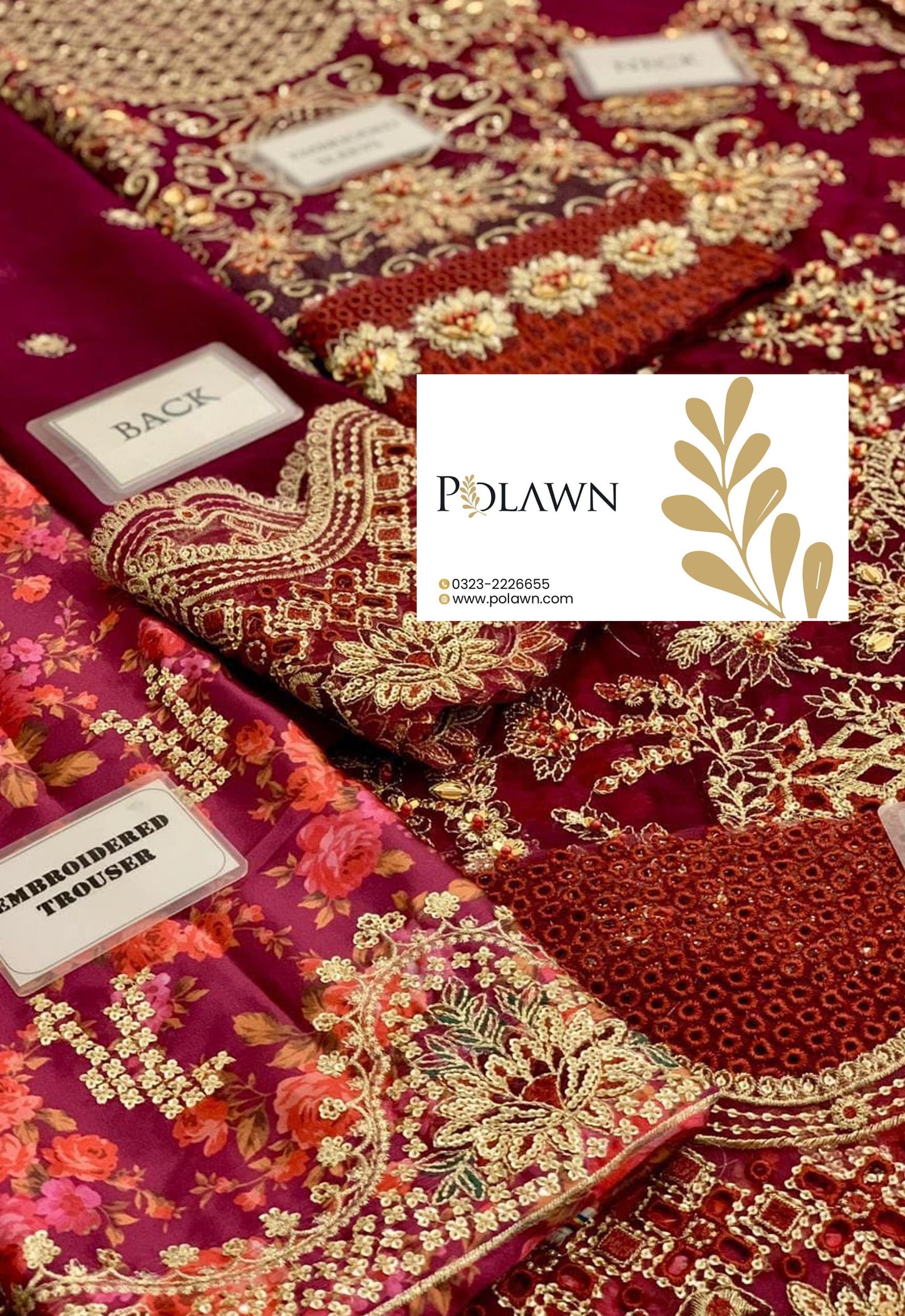 Embroidered Chiffon 3 Piece Unstitched Suit IL-ILC-04 - Party Wear