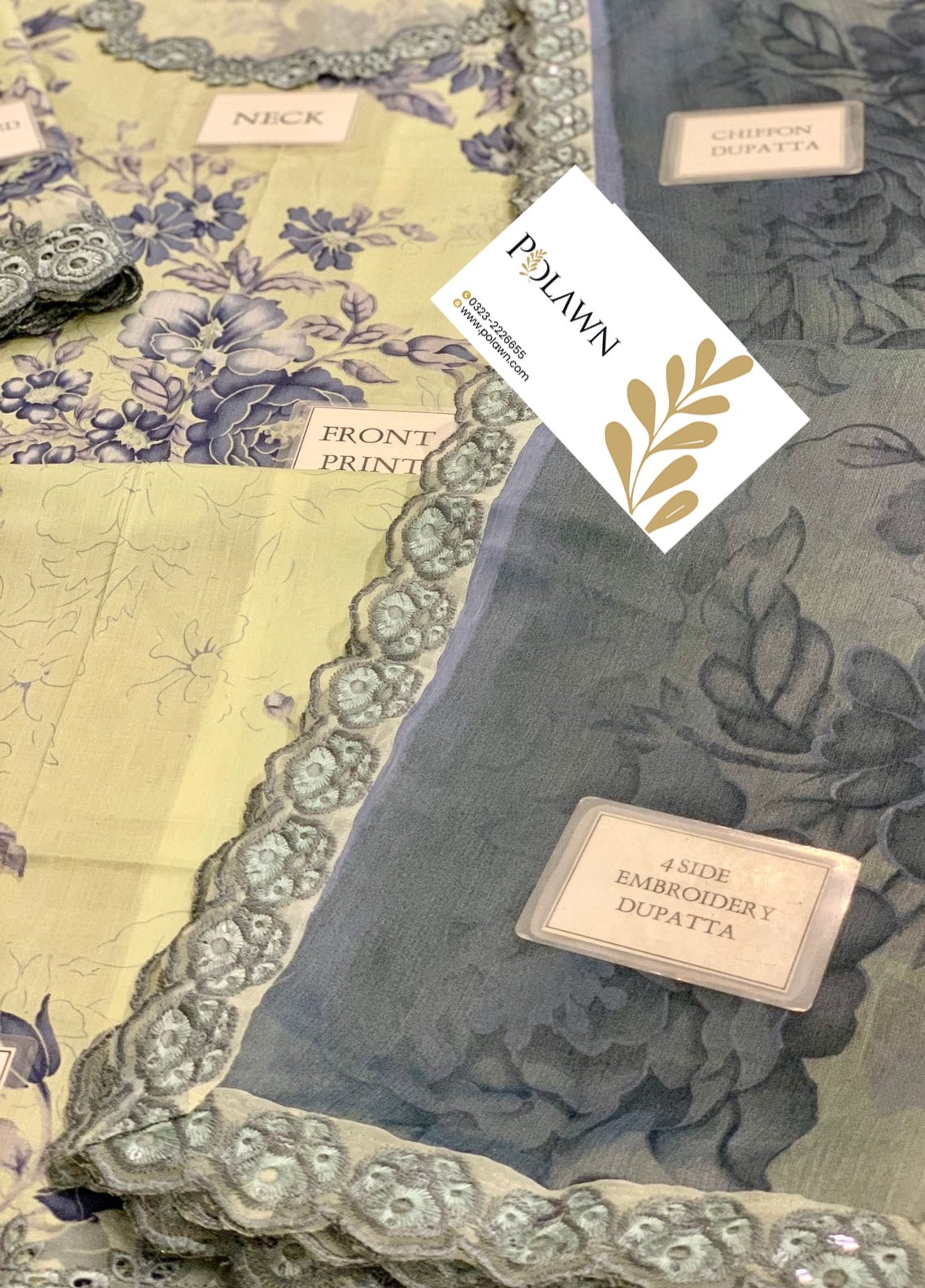 Embroidered Lawn 3 Piece Unstitched Suit IL-UE-390 - Summer Collection