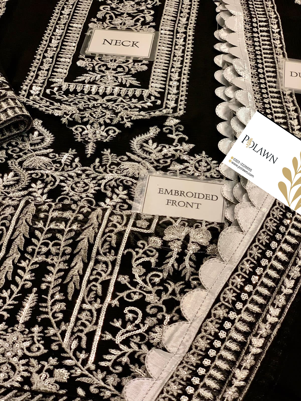 Embroidered Chiffon 3 Piece Unstitched Suit AJJMC-D21-23 -Party Wear