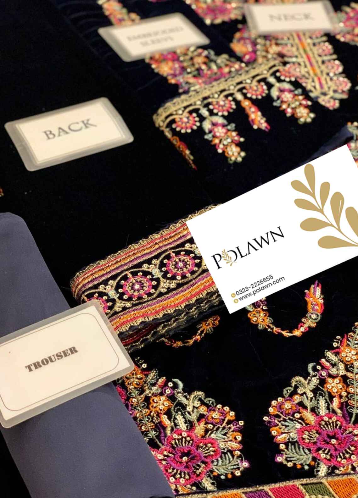 Embroidered Unstitched 3 Piece Velvet Suit JV-VF-2024 - Party Wear