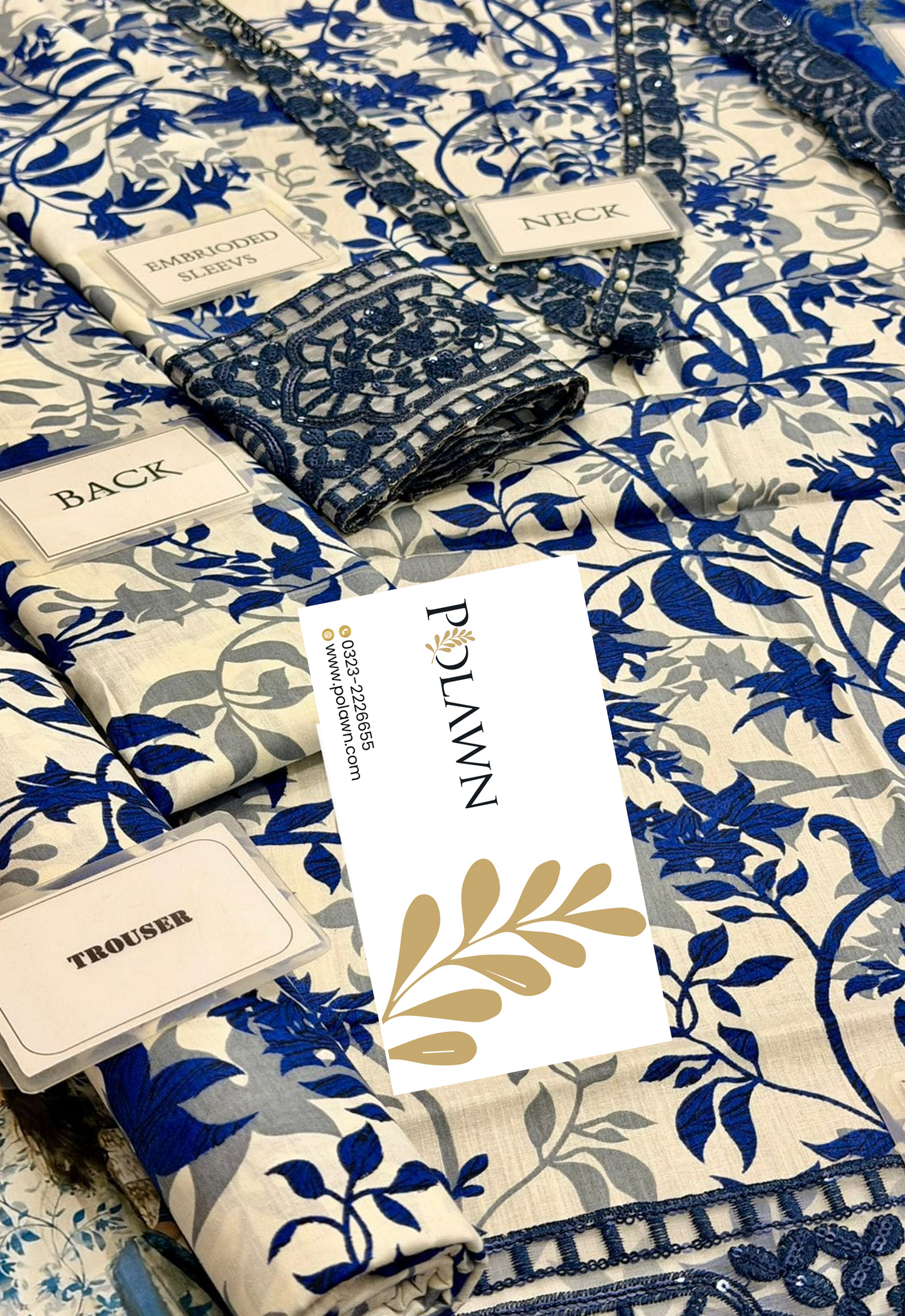 Embroidered Lawn 3 Piece Unstitched Suit RL-CHR9260-A - Summer Collection