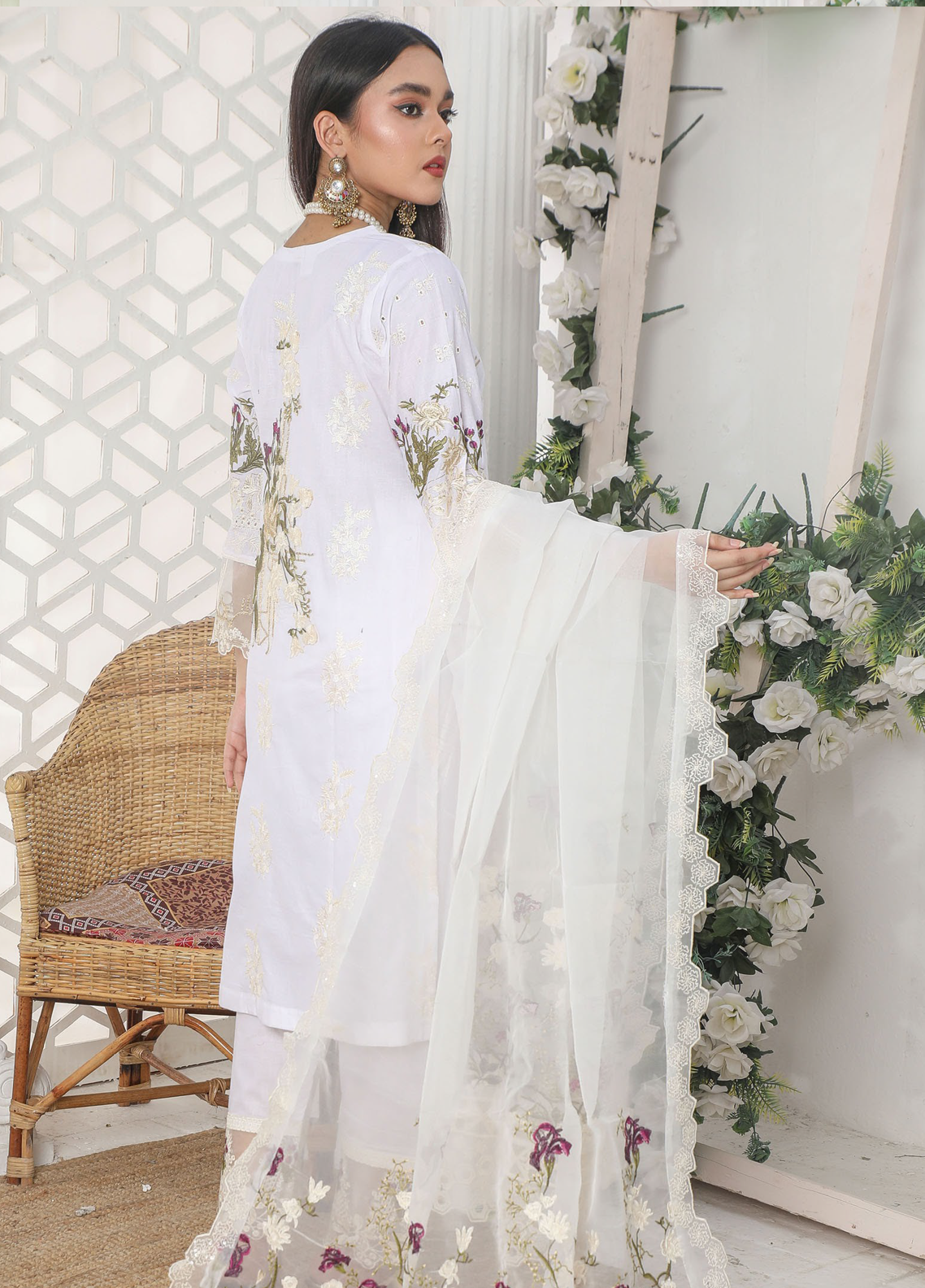 Embroidered Stitched 3 Piece Lawn Suit Design 105 Ready to Wear
