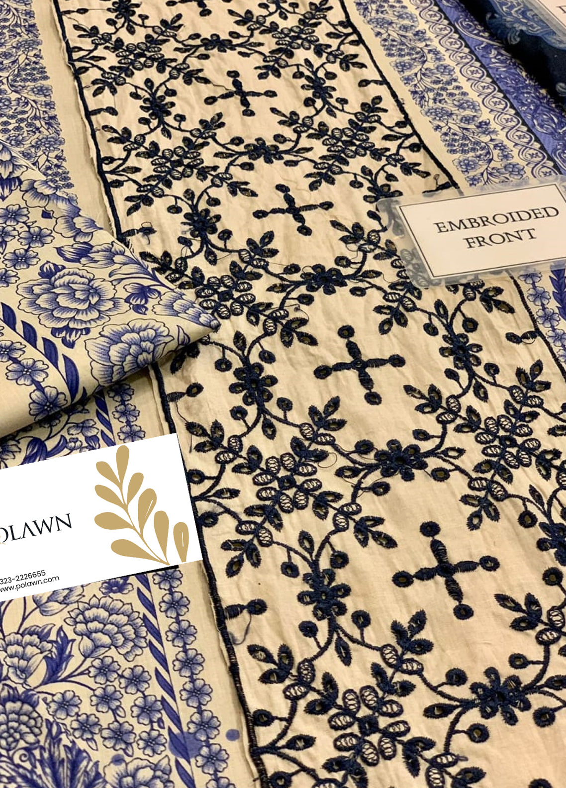 Embroidered  Lawn 3 Piece Unstitched Suit MBL-MPT-1705-B-23-Summer Collection