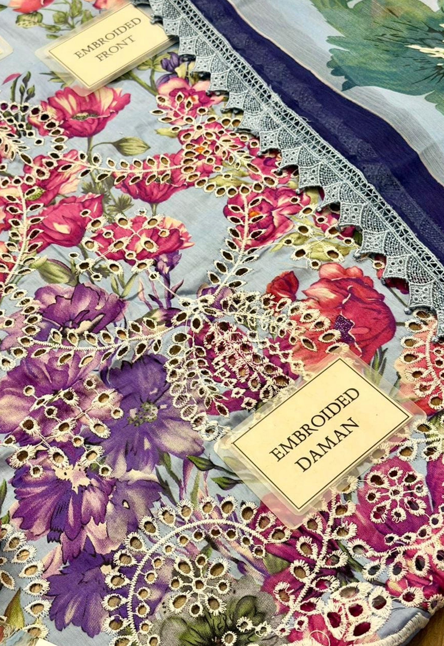 Embroidered Lawn 3 Piece Unstitched Suit MBL-MPT-2902-B-26 - Summer Collection