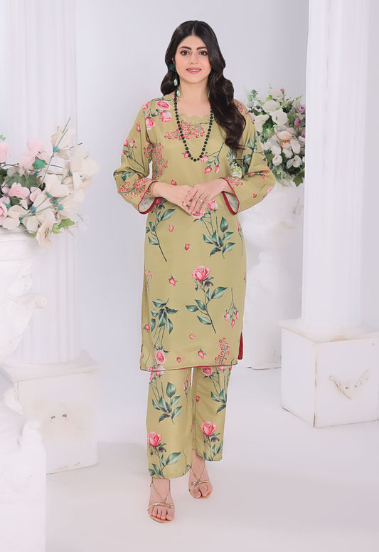 Polawn Printed Stitched 2 Piece Poly Lawn Suit PB-POLY LAWN-101-B - Basic Pret