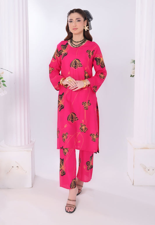 Polawn Printed Stitched 2 Piece Premium Linen Suit PB-LINEN-102 - Basic Pret