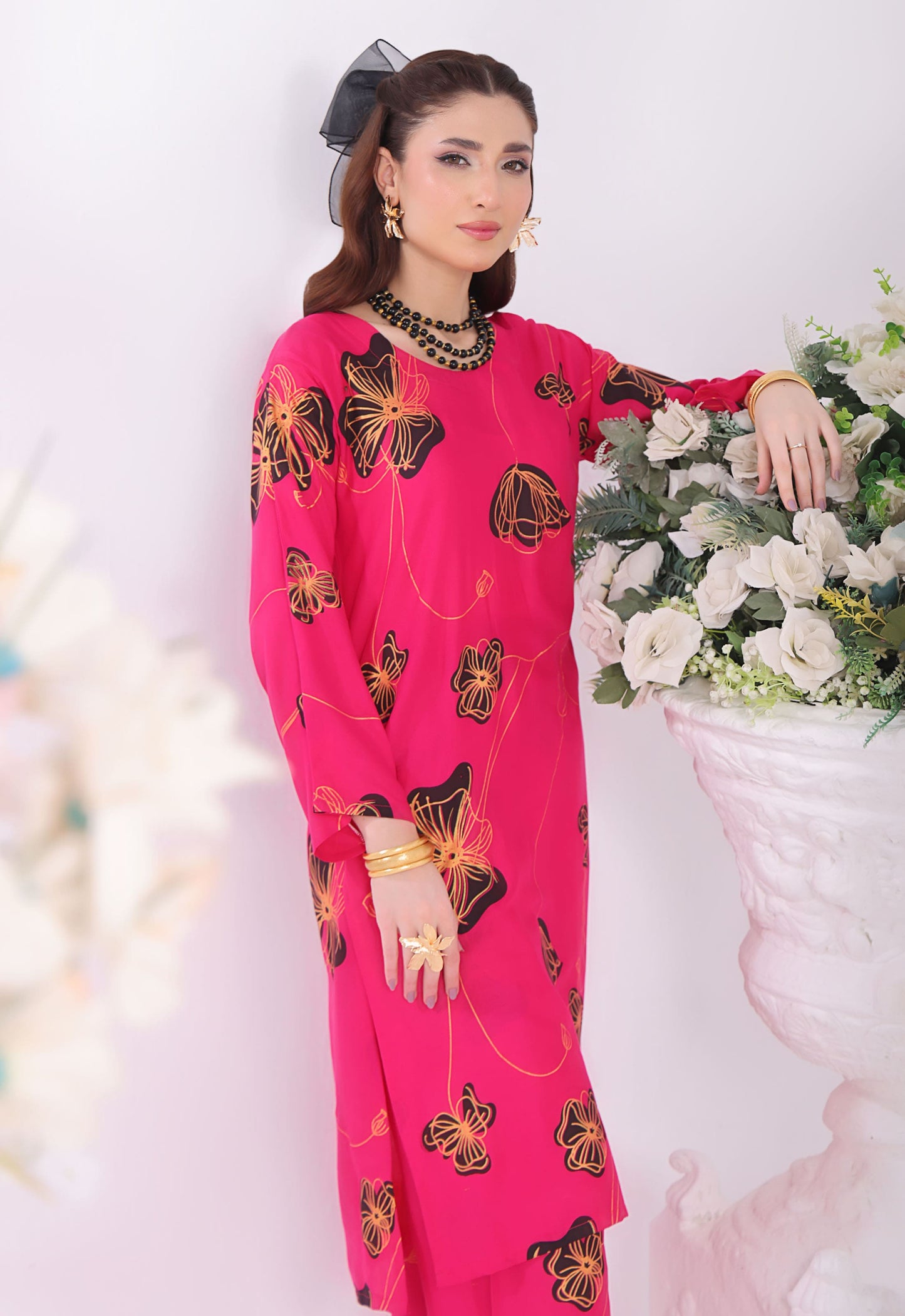 Polawn Printed Stitched 2 Piece Premium Linen Suit PB-LINEN-102 - Basic Pret