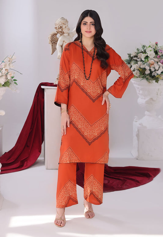Polawn Printed Stitched 2 Piece Premium Linen Suit PB-LINEN-103 - Basic Pret