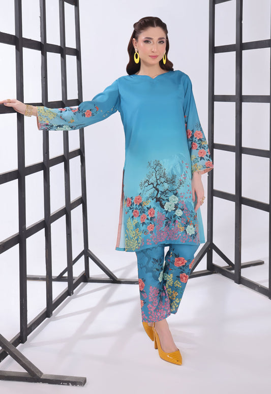 Polawn Printed Stitched 2 Piece Poly Lawn Suit PB-POLY LAWN-104-A - Basic Pret