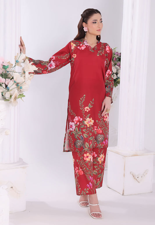 Polawn Printed Stitched 2 Piece Poly Lawn Suit PB-POLY LAWN-105-B - Basic Pret