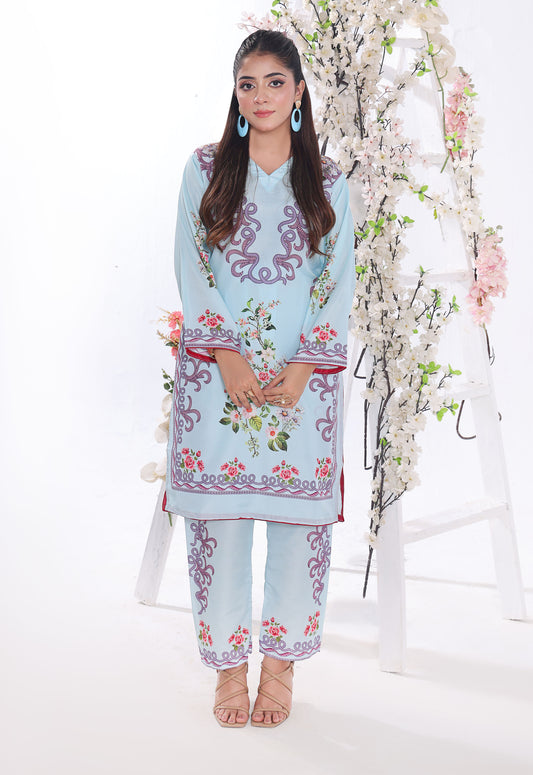 Polawn Printed Stitched 2 Piece Poly Lawn Suit PB-POLY LAWN-110 - Basic Pret