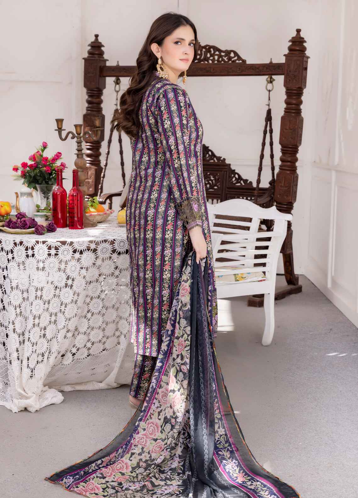 Nayab By Polawn Embroidered Stitched 3 Piece Lawn Suit PD-24-405-B-Ready to Wear