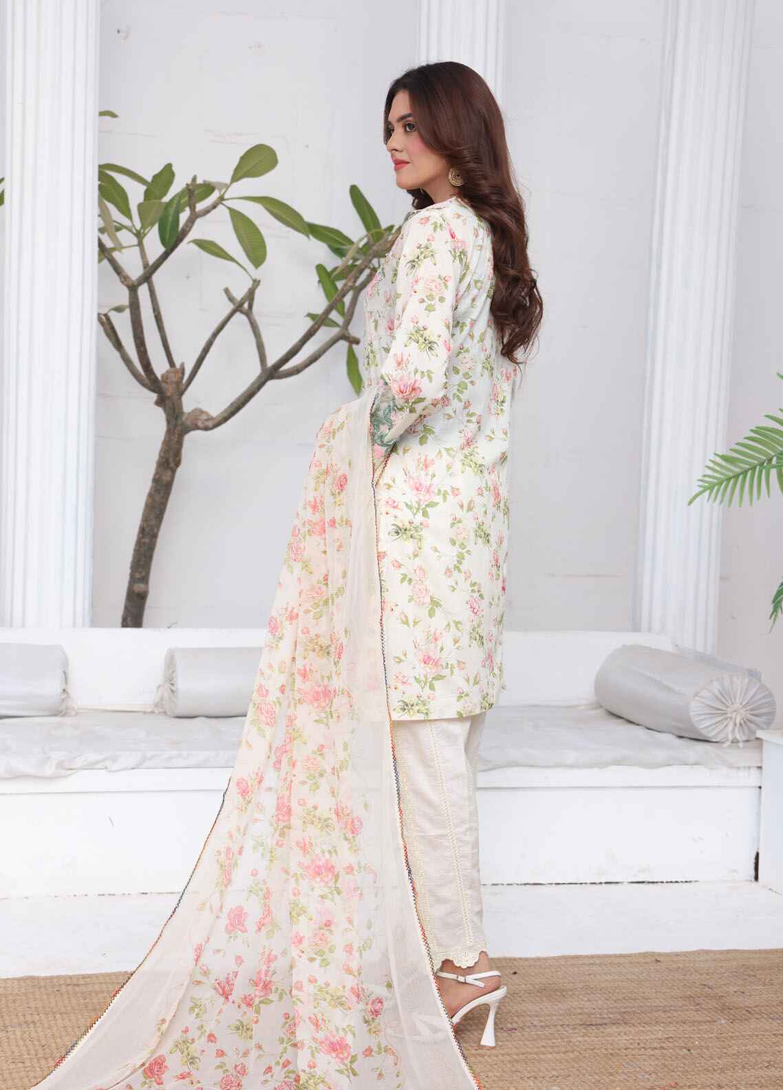 Aabroo By Polawn Printed Stitched 3 Piece Lawn Suit PD-25-102-Ready to Wear