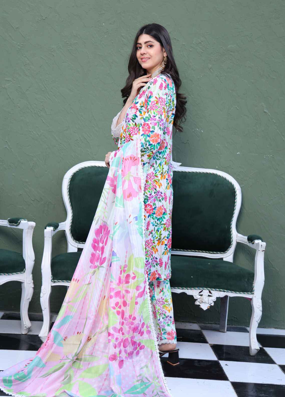 Aabroo By Polawn Printed Stitched 3 Piece Lawn Suit PD-25-105-Ready to Wear