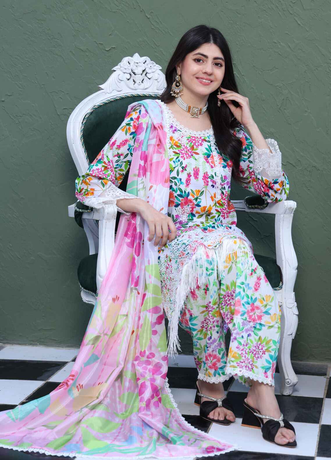 Aabroo By Polawn Printed Stitched 3 Piece Lawn Suit PD-25-105-Ready to Wear