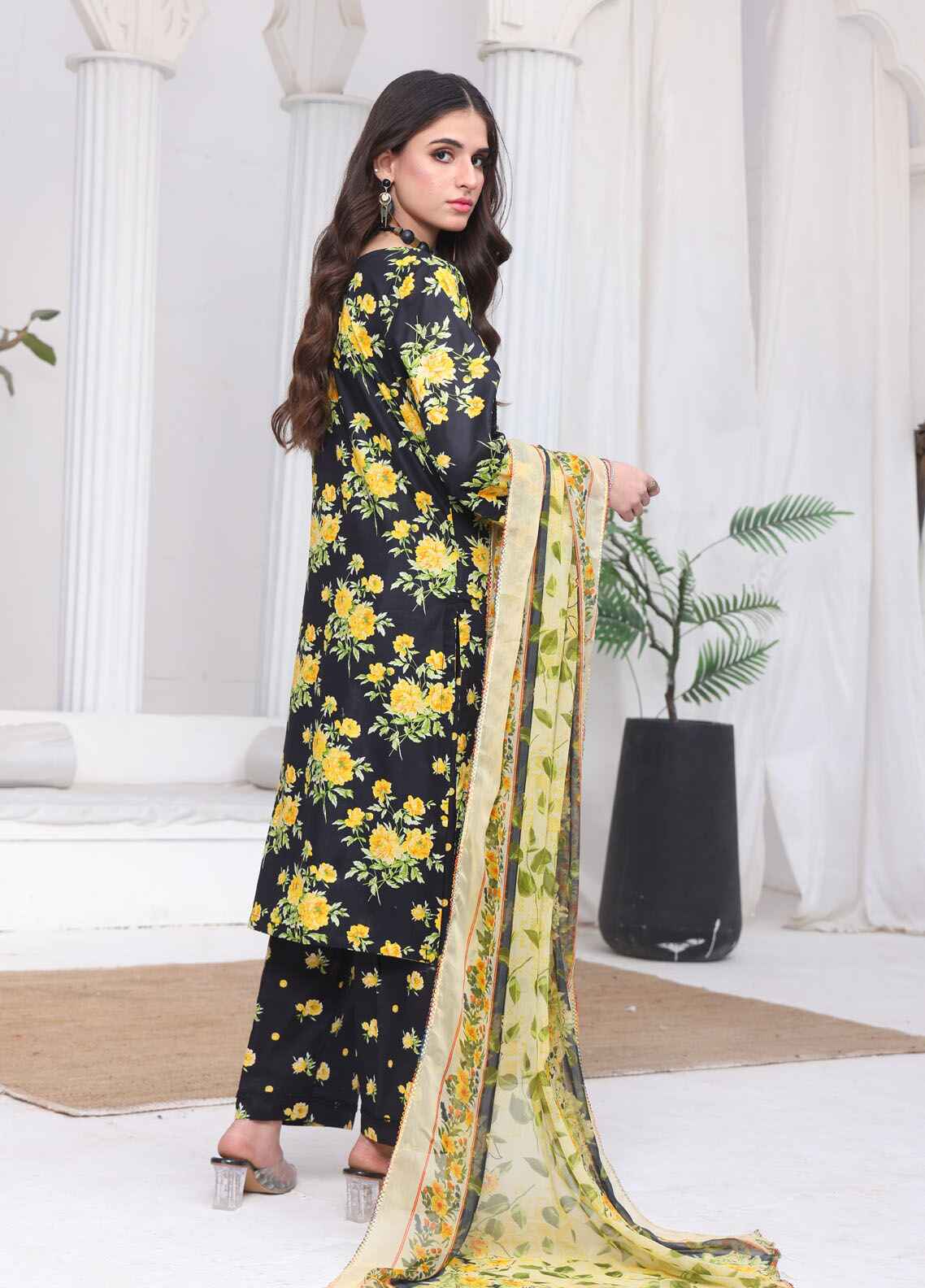 Aabroo By Polawn Printed Stitched 3 Piece Lawn Suit PD-25-106-Ready to Wear